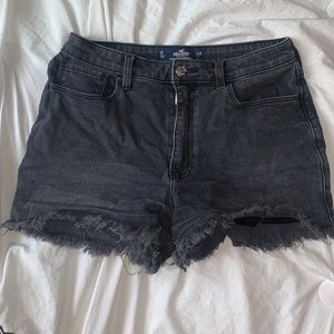 Hollister black jean shorts